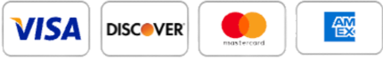 Accepted Payment Methods: Visa, Discover, Mastercard, American Express